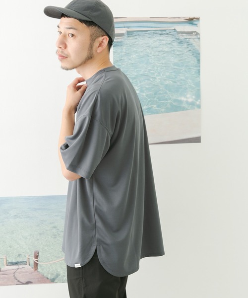 EKAL（エカル）の「add fabrics ロゴTシャツ（Tシャツ/カットソー・メンズ・ベージュ/チャコールグレー/グレー・MEDIUM/LARGE）」の14枚目の写真