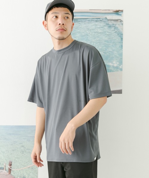 EKAL（エカル）の「add fabrics ロゴTシャツ（Tシャツ/カットソー・メンズ・ベージュ/チャコールグレー/グレー・MEDIUM/LARGE）」の15枚目の写真