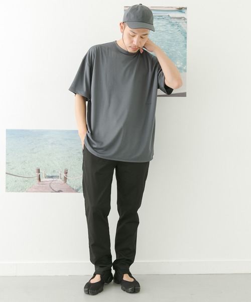 EKAL（エカル）の「add fabrics ロゴTシャツ（Tシャツ/カットソー・メンズ・ベージュ/チャコールグレー/グレー・MEDIUM/LARGE）」の16枚目の写真