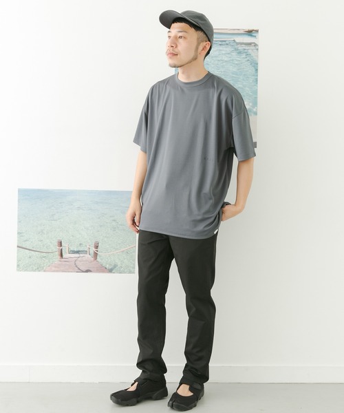 EKAL（エカル）の「add fabrics ロゴTシャツ（Tシャツ/カットソー・メンズ・ベージュ/チャコールグレー/グレー・MEDIUM/LARGE）」の17枚目の写真