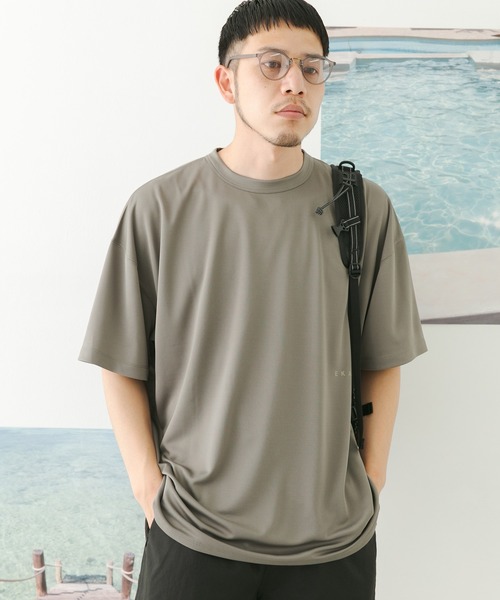 EKAL（エカル）の「add fabrics ロゴTシャツ（Tシャツ/カットソー・メンズ・ベージュ/チャコールグレー/グレー・MEDIUM/LARGE）」の20枚目の写真