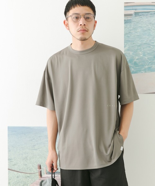 EKAL（エカル）の「add fabrics ロゴTシャツ（Tシャツ/カットソー・メンズ・ベージュ/チャコールグレー/グレー・MEDIUM/LARGE）」の22枚目の写真