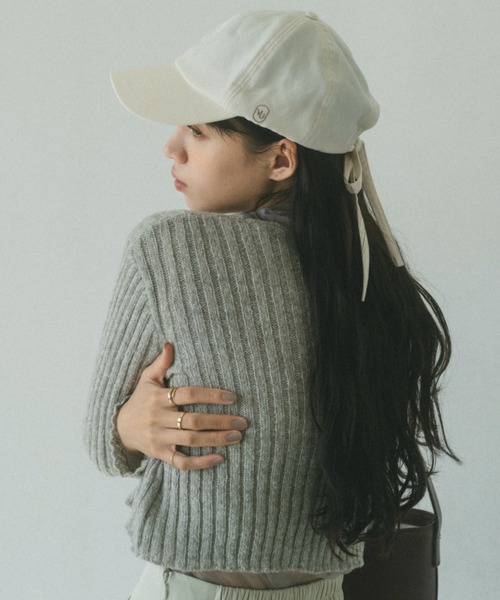 VANNIE U(ヴァニーユー)の「オーバルロゴキャップ(キャップ・レディース・ブラック/アイボリー・FREE)」の15枚目の写真