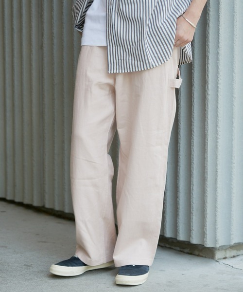 CIAOPANIC TYPY（チャオパニックティピー）の「綿麻ヘリンボーンイージーパンツ（その他パンツ・メンズ・ブラック/ネイビー/オフホワイト/ピンク/グリーン・SMALL/MEDIUM/LARGE）」の5枚目の写真