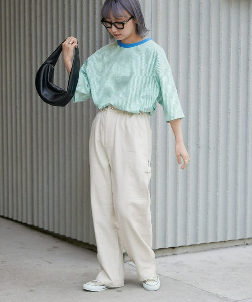 CIAOPANIC TYPY（チャオパニックティピー）の「綿麻ヘリンボーンイージーパンツ（その他パンツ・メンズ・ブラック/ネイビー/オフホワイト/ピンク/グリーン・SMALL/MEDIUM/LARGE）」の10枚目の写真