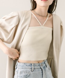 パット付Vキャミソール