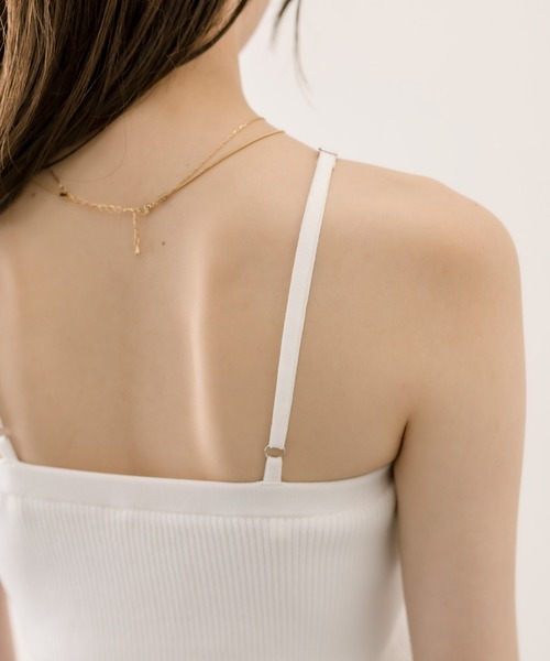 mystic（ミスティック）の「パット付Vキャミソール（キャミソール・レディース・オフホワイト/グレー/アイボリー/ブラック/ベージュ・FREE）」の12枚目の写真