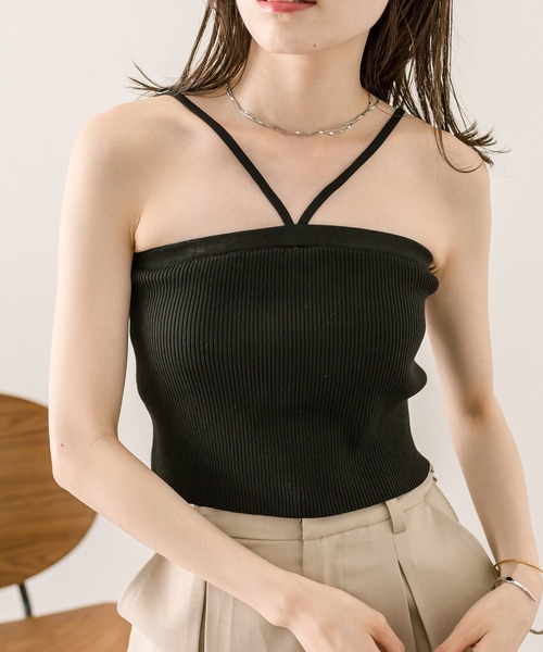 mystic（ミスティック）の「パット付Vキャミソール（キャミソール・レディース・オフホワイト/グレー/アイボリー/ブラック/ベージュ・FREE）」の16枚目の写真