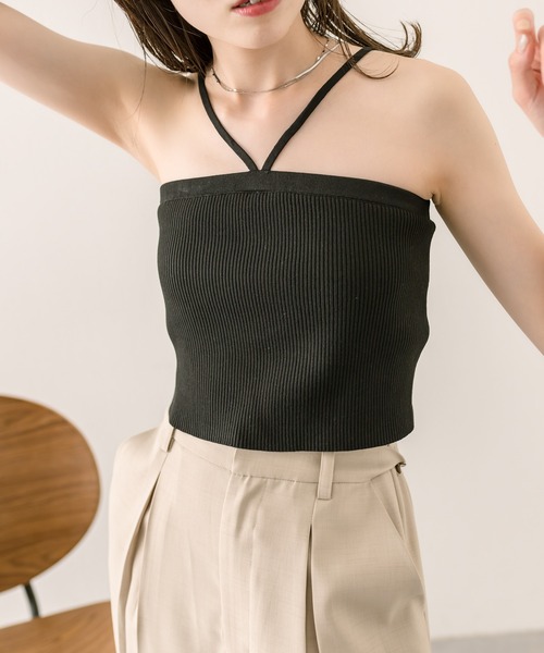 mystic（ミスティック）の「パット付Vキャミソール（キャミソール・レディース・オフホワイト/グレー/アイボリー/ブラック/ベージュ・FREE）」の17枚目の写真