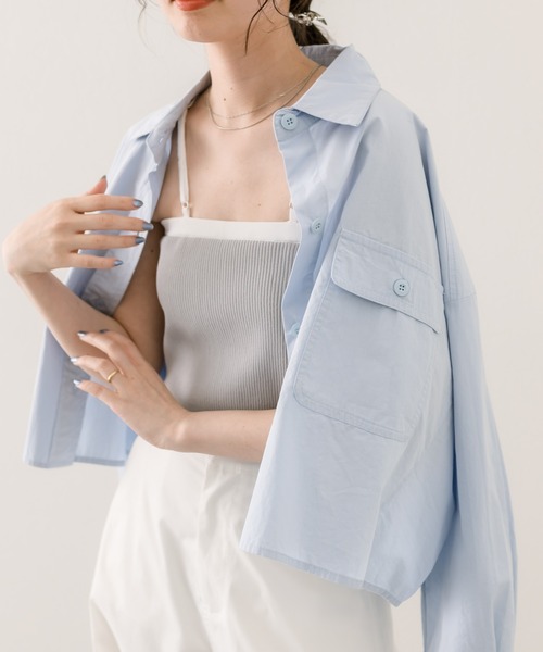 mystic（ミスティック）の「パット付Vキャミソール（キャミソール・レディース・オフホワイト/グレー/アイボリー/ブラック/ベージュ・FREE）」の19枚目の写真