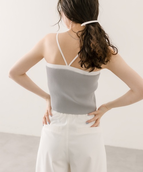 mystic（ミスティック）の「パット付Vキャミソール（キャミソール・レディース・オフホワイト/グレー/アイボリー/ブラック/ベージュ・FREE）」の21枚目の写真