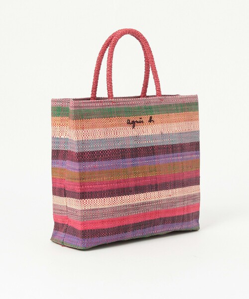 agnes b.（アニエスベー）の「【Outlet】  ラフィアハンドバッグ (MX02-07)（ハンドバッグ・レディース・レッド・FREE）」の3枚目の写真