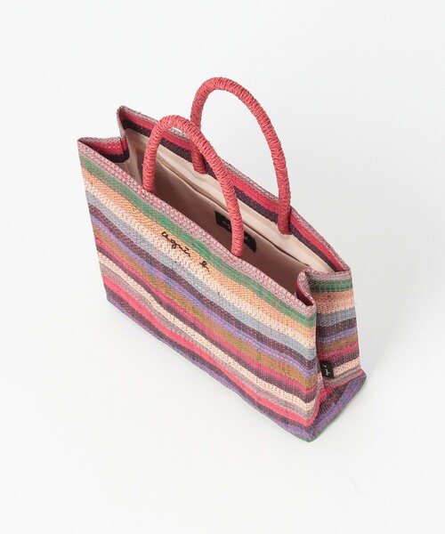 agnes b.（アニエスベー）の「【Outlet】  ラフィアハンドバッグ (MX02-07)（ハンドバッグ・レディース・レッド・FREE）」の4枚目の写真