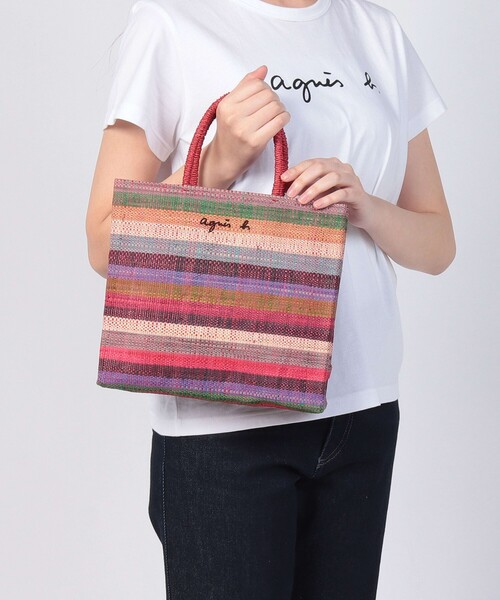 agnes b.（アニエスベー）の「【Outlet】  ラフィアハンドバッグ (MX02-07)（ハンドバッグ・レディース・レッド・FREE）」の7枚目の写真