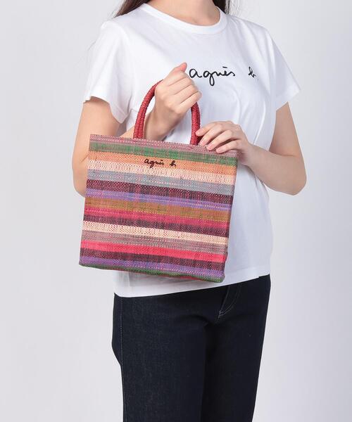 agnes b.（アニエスベー）の「【Outlet】  ラフィアハンドバッグ (MX02-07)（ハンドバッグ・レディース・レッド・FREE）」の9枚目の写真