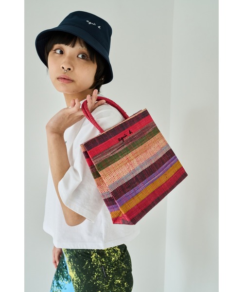 agnes b.（アニエスベー）の「【Outlet】  ラフィアハンドバッグ (MX02-07)（ハンドバッグ・レディース・レッド・FREE）」の10枚目の写真