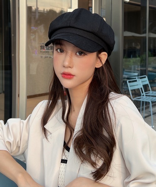 LAC-VERT（ラック・ヴェール）の「無地ハンチング帽（ハンチング/ベレー帽・レディース・ブラック・FREE）」の5枚目の写真