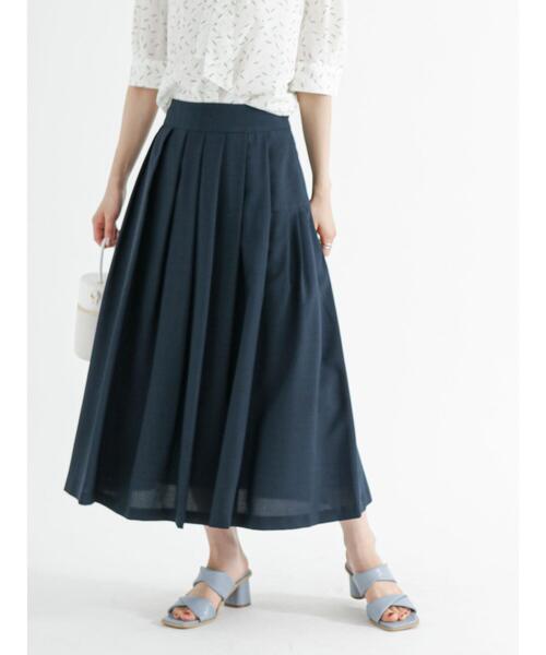 Te chichi（テチチ）の「リネンライクアシンメトリータックスカート（スカート・レディース・ブルー/ネイビー/ベージュ・M/S）」の17枚目の写真