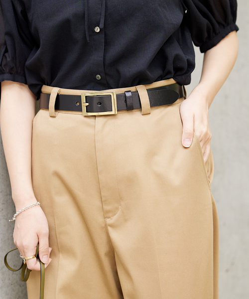 AULENTTI（オウレンティ）の「【AULENTTI/オウレンティ】バックルベルト（ベルト・レディース・ブラック/ブラウン・FREE）」の4枚目の写真