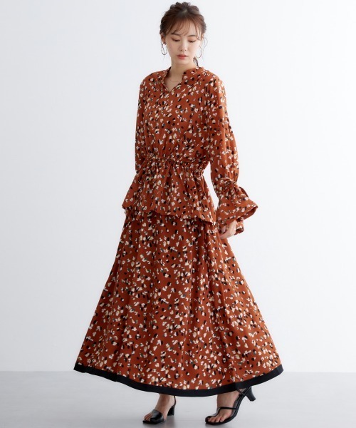 miclat（ミクラ）の「大きいサイズ　レトロ柄ブラウス　miclat（シャツ/ブラウス・レディース・アイボリー系/ブラウン系・LL/3L/5L/4L/L）」の22枚目の写真