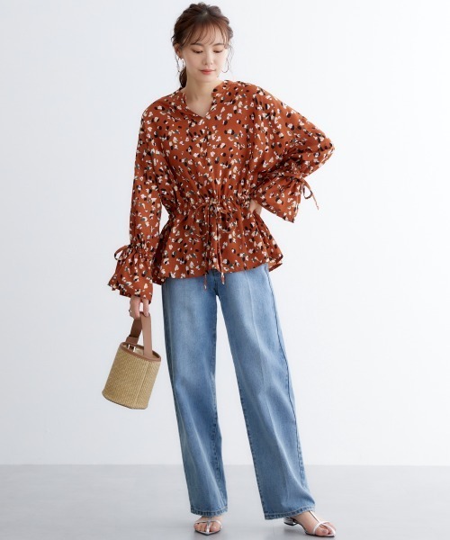 miclat（ミクラ）の「大きいサイズ　レトロ柄ブラウス　miclat（シャツ/ブラウス・レディース・アイボリー系/ブラウン系・LL/3L/5L/4L/L）」の20枚目の写真