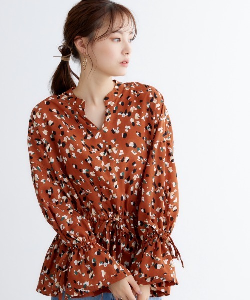 miclat（ミクラ）の「大きいサイズ　レトロ柄ブラウス　miclat（シャツ/ブラウス・レディース・アイボリー系/ブラウン系・LL/3L/5L/4L/L）」の18枚目の写真