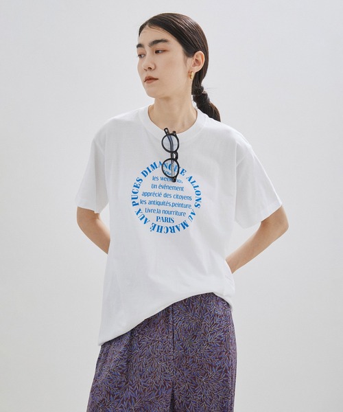 GOOD ROCK SPEED（グッドロックスピード）の「【GOOD ROCK SPEED（グッドロックスピード）】別注マルシェT（Tシャツ/カットソー・レディース・ライトグリーン/サックスブルー/ホワイト・FREE）」の2枚目の写真