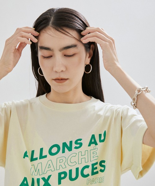 GOOD ROCK SPEED（グッドロックスピード）の「【GOOD ROCK SPEED（グッドロックスピード）】別注マルシェT（Tシャツ/カットソー・レディース・ライトグリーン/サックスブルー/ホワイト・FREE）」の7枚目の写真