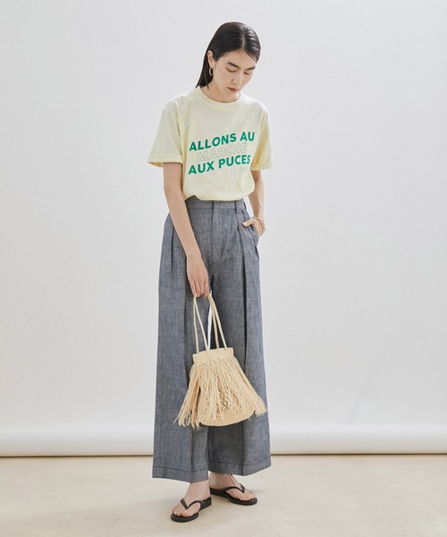 GOOD ROCK SPEED（グッドロックスピード）の「【GOOD ROCK SPEED（グッドロックスピード）】別注マルシェT（Tシャツ/カットソー・レディース・ライトグリーン/サックスブルー/ホワイト・FREE）」の6枚目の写真