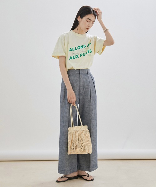 GOOD ROCK SPEED（グッドロックスピード）の「【GOOD ROCK SPEED（グッドロックスピード）】別注マルシェT（Tシャツ/カットソー・レディース・ライトグリーン/サックスブルー/ホワイト・FREE）」の9枚目の写真