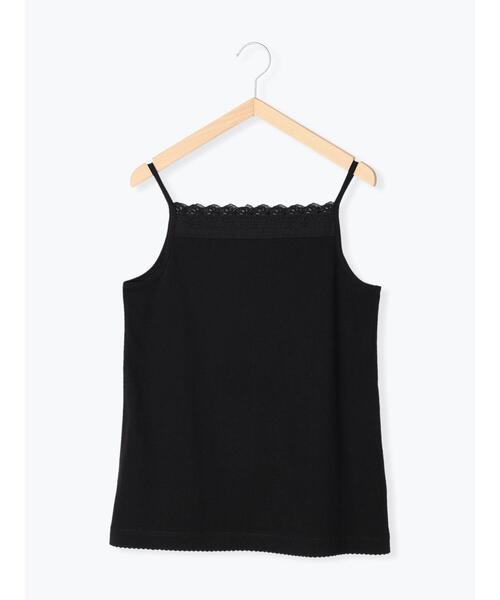 Samansa Mos2(サマンサ モスモス)の「胸元レースキャミソール(キャミソール・レディース・ベージュ/ブラック/オフホワイト・F)」の3枚目の写真