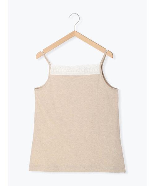 Samansa Mos2(サマンサ モスモス)の「胸元レースキャミソール(キャミソール・レディース・ベージュ/ブラック/オフホワイト・F)」の4枚目の写真