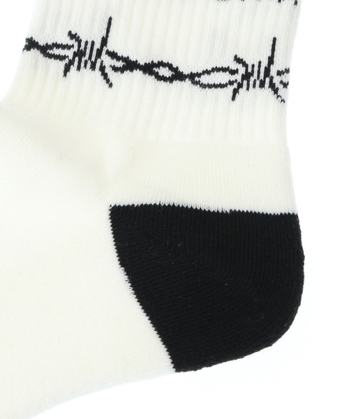 Candy Stripper（キャンディストリッパー）の「CND RIB ソックス（ソックス/靴下・レディース・ブラック/オフホワイト・FREE）」の5枚目の写真