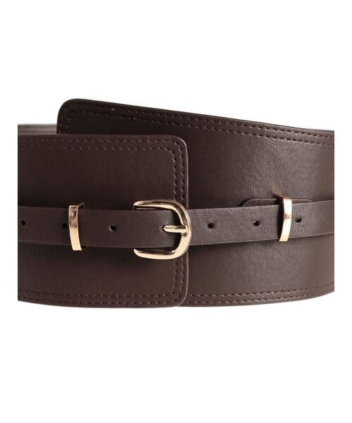 MERCURYDUO（マーキュリーデュオ）の「2WAYコルセットベルト（ベルト・レディース・ダークブラウン/ベージュ・FREE）」の6枚目の写真