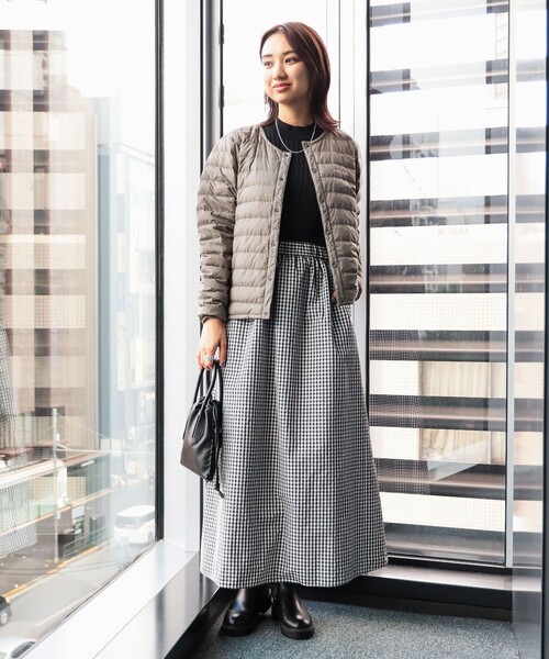 B:MING by BEAMS（ビーミングバイビームス）の「B:MING by BEAMS /  ギンガム メモリー スカート（スカート・レディース・ブラウン/ブラック・SMALL/MEDIUM）」の3枚目の写真