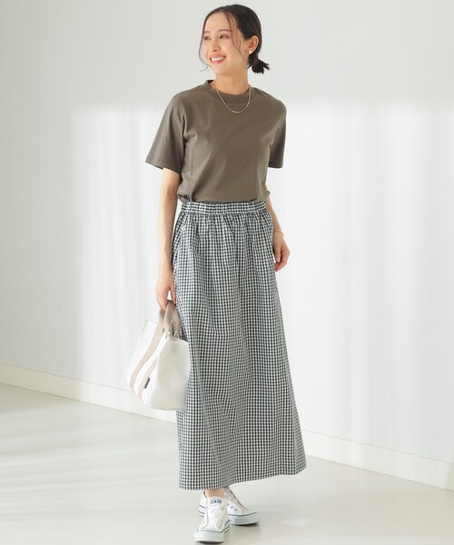 B:MING by BEAMS（ビーミングバイビームス）の「B:MING by BEAMS /  ギンガム メモリー スカート（スカート・レディース・ブラウン/ブラック・SMALL/MEDIUM）」の5枚目の写真
