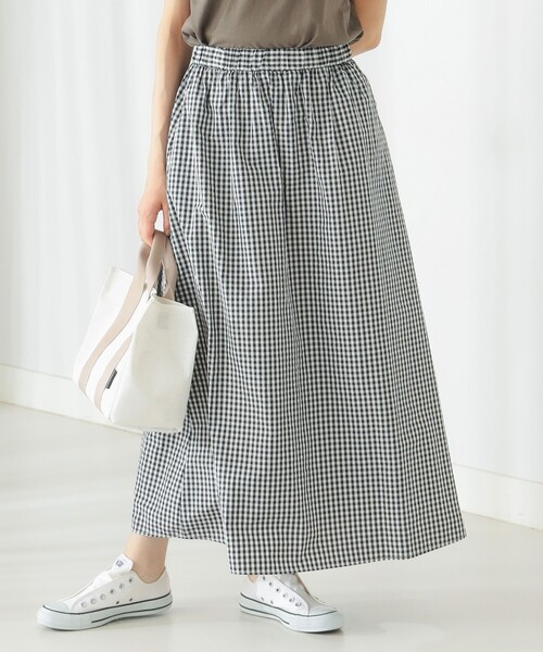 B:MING by BEAMS（ビーミングバイビームス）の「B:MING by BEAMS /  ギンガム メモリー スカート（スカート・レディース・ブラウン/ブラック・SMALL/MEDIUM）」の6枚目の写真