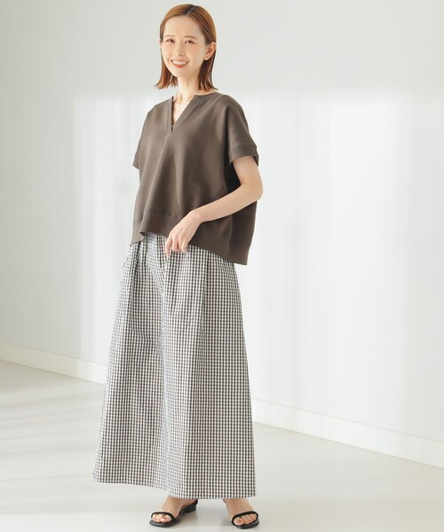 B:MING by BEAMS（ビーミングバイビームス）の「B:MING by BEAMS /  ギンガム メモリー スカート（スカート・レディース・ブラウン/ブラック・SMALL/MEDIUM）」の7枚目の写真