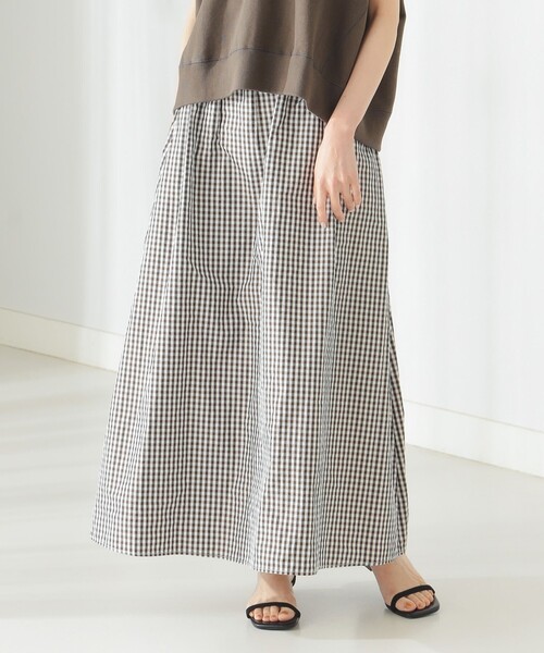 B:MING by BEAMS（ビーミングバイビームス）の「B:MING by BEAMS /  ギンガム メモリー スカート（スカート・レディース・ブラウン/ブラック・SMALL/MEDIUM）」の9枚目の写真