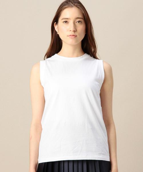 BEAUTY&YOUTH UNITED ARROWS（ビューティーアンドユースユナイテッドアローズ）の「BY コットンベーシックノースリーブ 2◆（Tシャツ/カットソー・レディース・オリーブ/ホワイト/グレー/ブラック・フリー）」の16枚目の写真