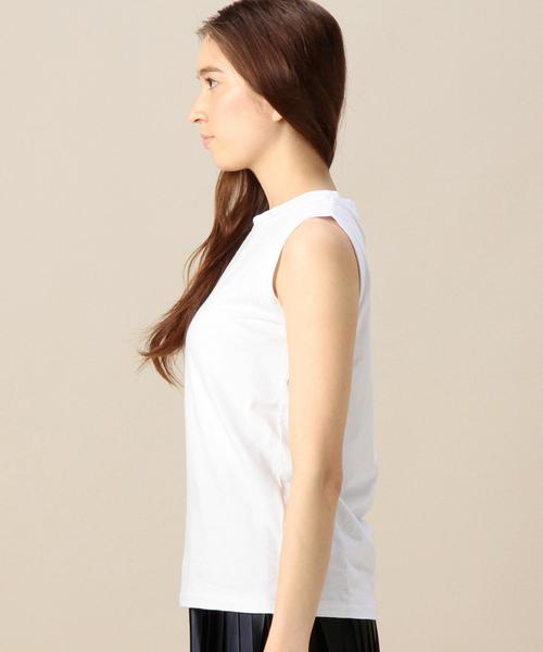 BEAUTY&YOUTH UNITED ARROWS（ビューティーアンドユースユナイテッドアローズ）の「BY コットンベーシックノースリーブ 2◆（Tシャツ/カットソー・レディース・オリーブ/ホワイト/グレー/ブラック・フリー）」の8枚目の写真