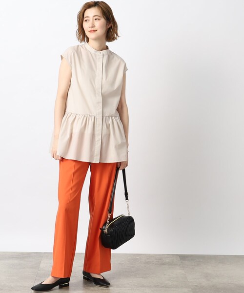 grove（グローブ）の「◆大人かわいい♪ペプラムチュニックシャツ（シャツ/ブラウス・レディース・ブラック/ダークグリーン/ベージュ・02/03/04/05/01）」の13枚目の写真