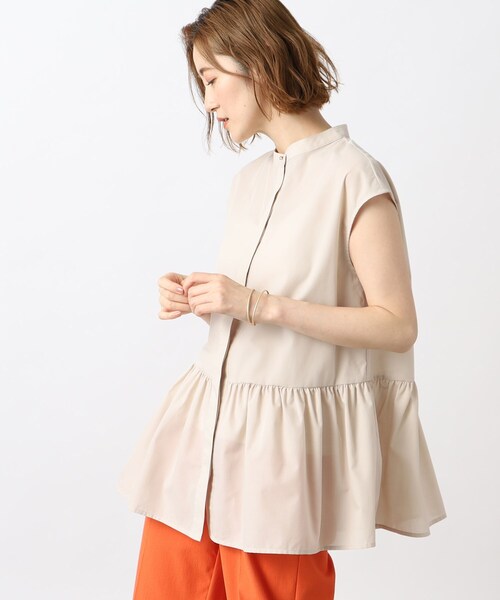 grove（グローブ）の「◆大人かわいい♪ペプラムチュニックシャツ（シャツ/ブラウス・レディース・ブラック/ダークグリーン/ベージュ・02/03/04/05/01）」の17枚目の写真