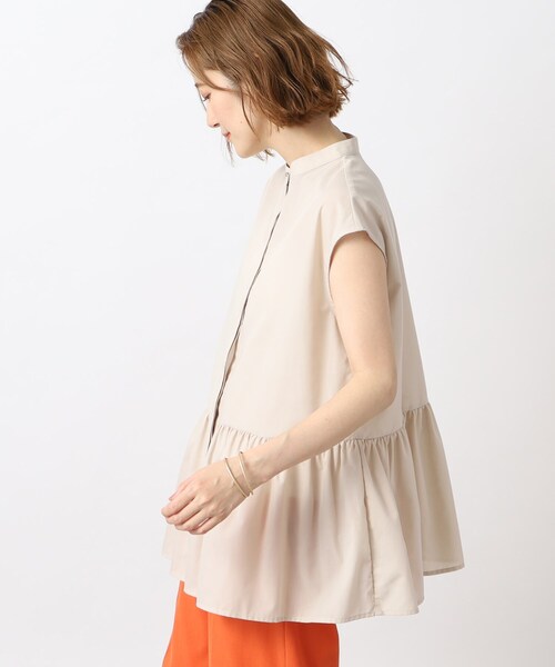 grove（グローブ）の「◆大人かわいい♪ペプラムチュニックシャツ（シャツ/ブラウス・レディース・ブラック/ダークグリーン/ベージュ・02/03/04/05/01）」の21枚目の写真