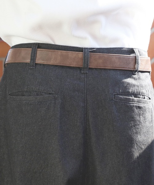 ８(eight)（エイト）の「伸縮PUレザーベルト（ベルト・メンズ・ブラック/ライトブラウン/ネイビー/ダークブラウン・FREE）」の10枚目の写真