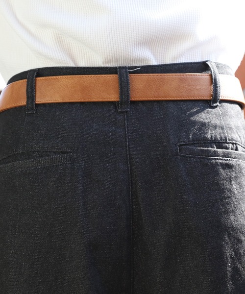 ８(eight)（エイト）の「伸縮PUレザーベルト（ベルト・メンズ・ブラック/ライトブラウン/ネイビー/ダークブラウン・FREE）」の17枚目の写真