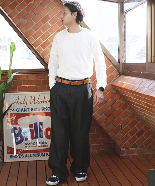 ８(eight)（エイト）の「伸縮PUレザーベルト（ベルト・メンズ・ブラック/ライトブラウン/ネイビー/ダークブラウン・FREE）」の19枚目の写真