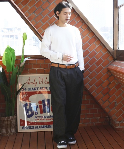 ８(eight)（エイト）の「伸縮PUレザーベルト（ベルト・メンズ・ブラック/ライトブラウン/ネイビー/ダークブラウン・FREE）」の22枚目の写真