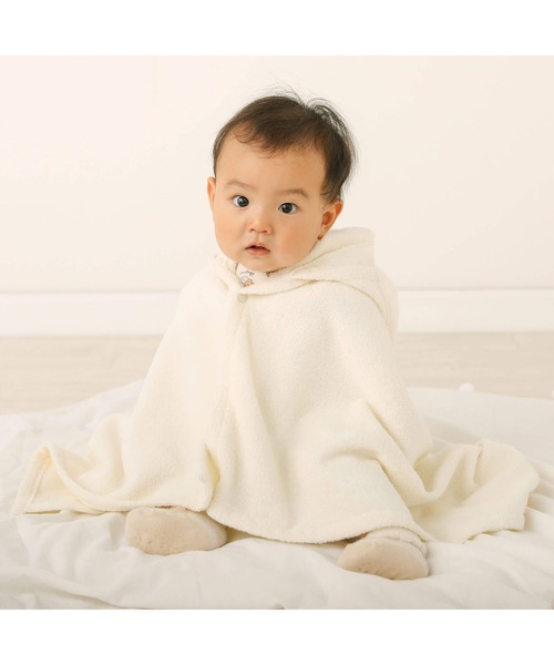 SLAP SLIP BABY（スラップスリップベビー）の「アニマルモチーフクマウサギフェイスフード付きパイルおくるみベビー（おくるみ・キッズ・ピンク/オフホワイト・ONE SIZE）」の9枚目の写真