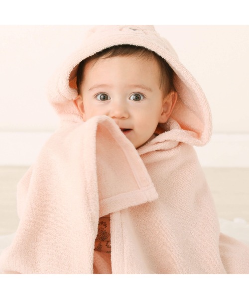 SLAP SLIP BABY（スラップスリップベビー）の「アニマルモチーフクマウサギフェイスフード付きパイルおくるみベビー（おくるみ・キッズ・ピンク/オフホワイト・ONE SIZE）」の18枚目の写真